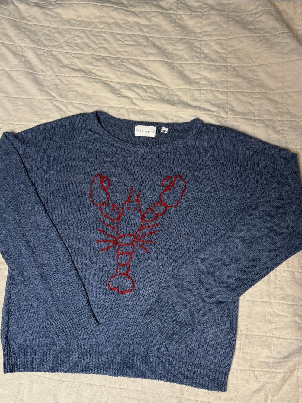 Navy lobster sweater